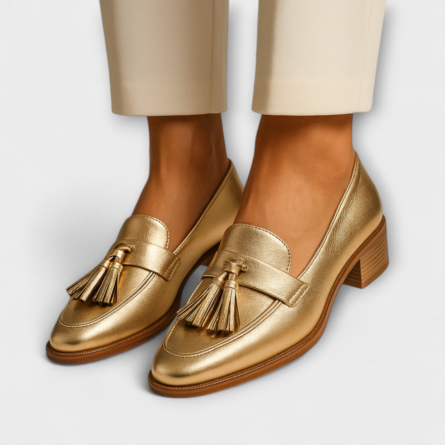 Victoria™ - Goldene Loafers