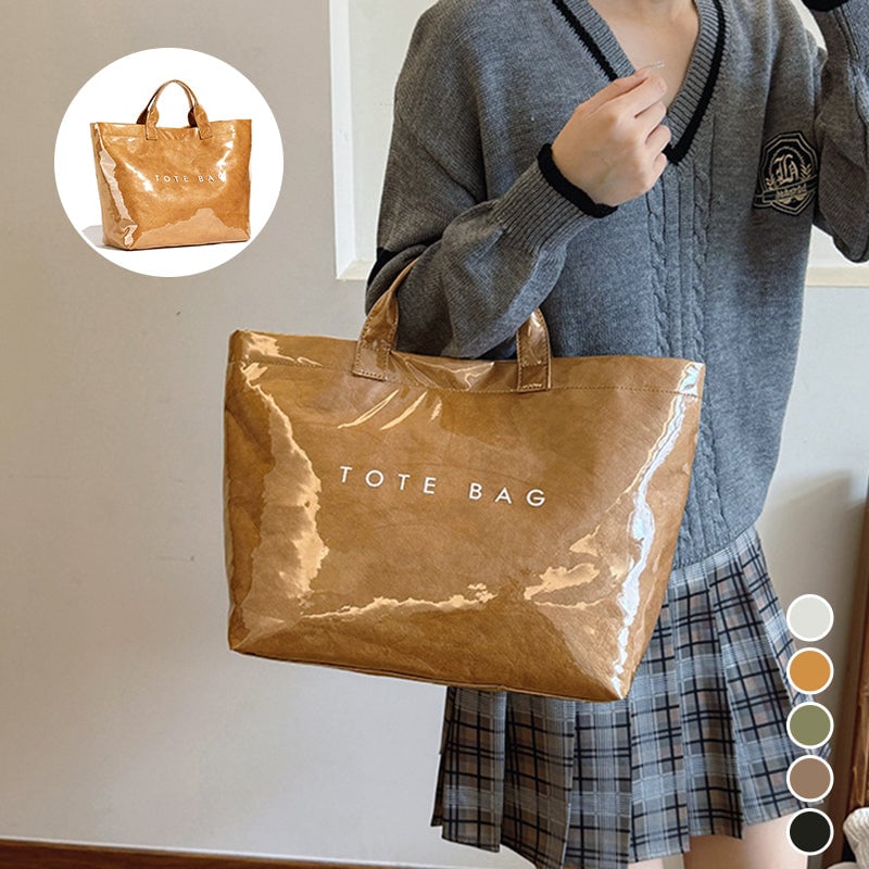 Edelinde® | Tote Tasche mit Zeitungsdruck