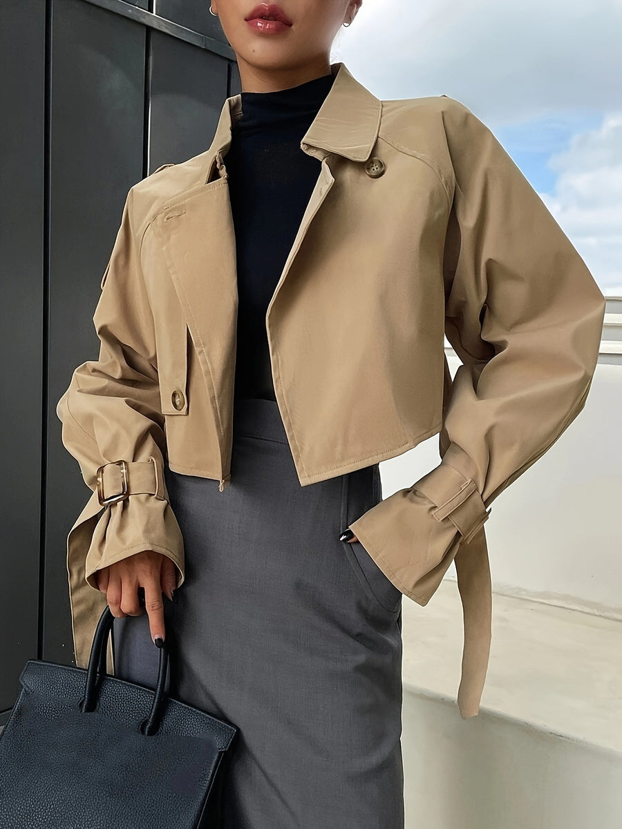 Irina | Damen Kurz-Trenchcoat im High-Fashion-Stil
