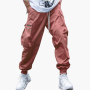 Herren-Cargo-Joggerhose mit Kordelzug und elastischen Bündchen