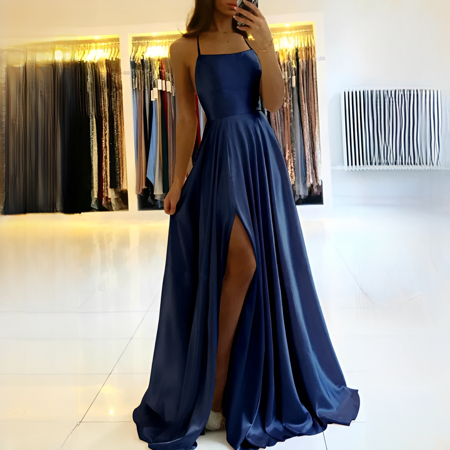 Shamcy - Stilvolles langes Kleid mit Schlitz