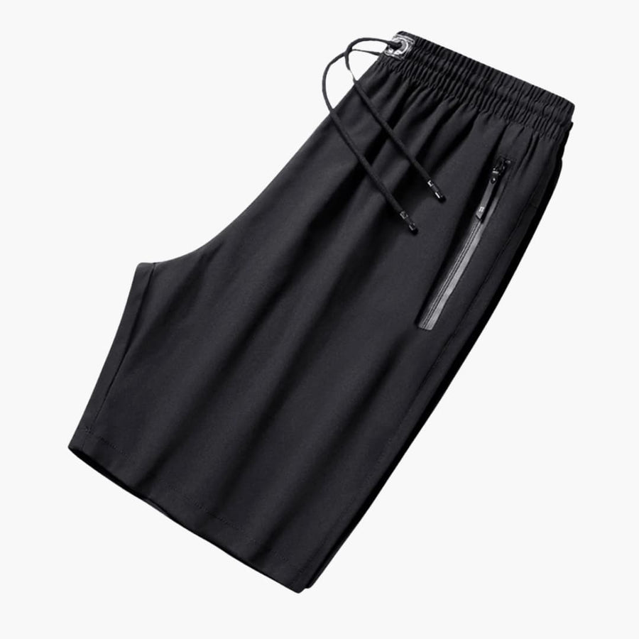 Herren Sommer Shorts mit Reißverschlusstaschen und Kordelzugbund