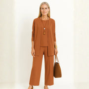 Kirsten | Damen Minimalistisches Dreiteiliges Lounge Set