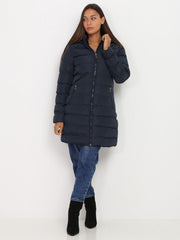 Damen Daunen Winterjacke Mit Kapuze | Reißverschluss