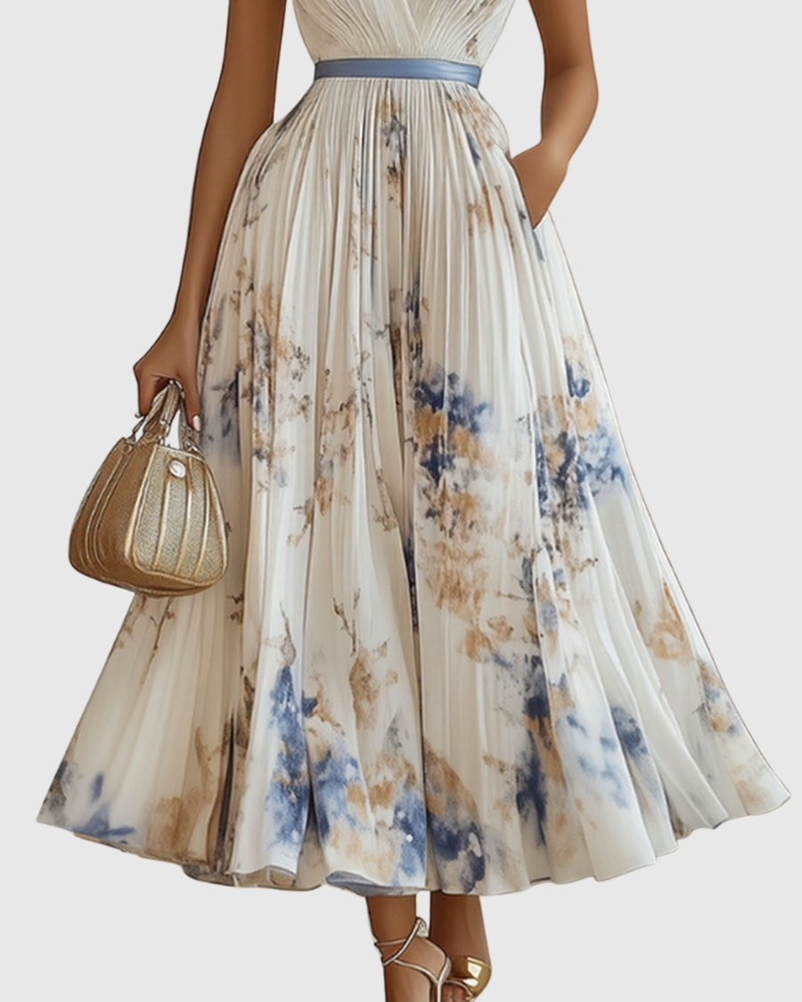 Siena™ - Elegante Plissee Maxi Kleid