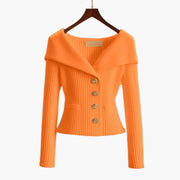 Kenny – Ribbed Button-Up Cardigan