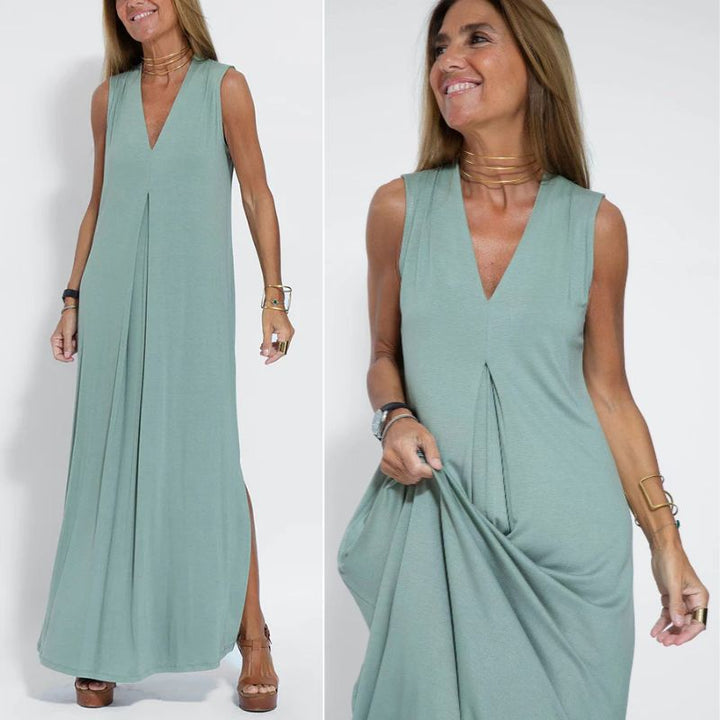 Lia - grünes maxikleid