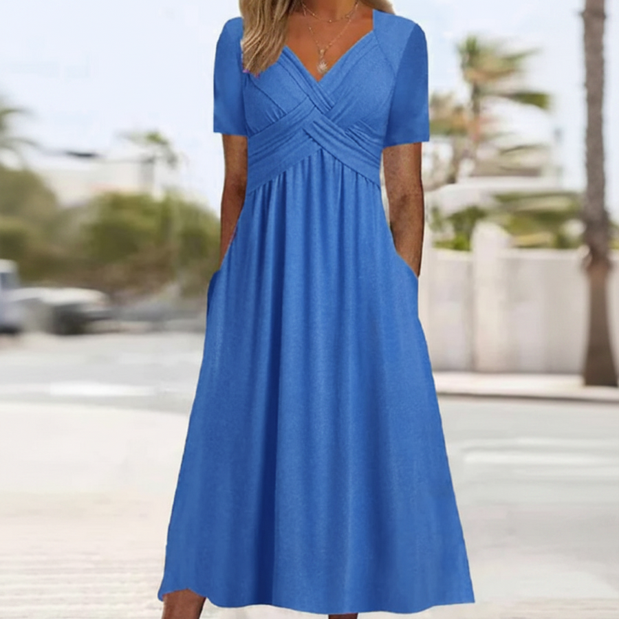 Monica Crossover-Kleid | Stilvolles Midi-Kleid für Damen