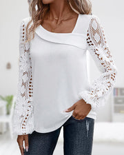 Lara | Damen Bluse casual & elegant mit feinen Spitzen