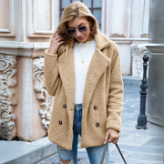 Teddy Damen Mantel Kurz | Elegant Lässig
