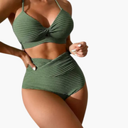 Bikini-Set - Damen Zweiteiler mit hoher Taille & Stil