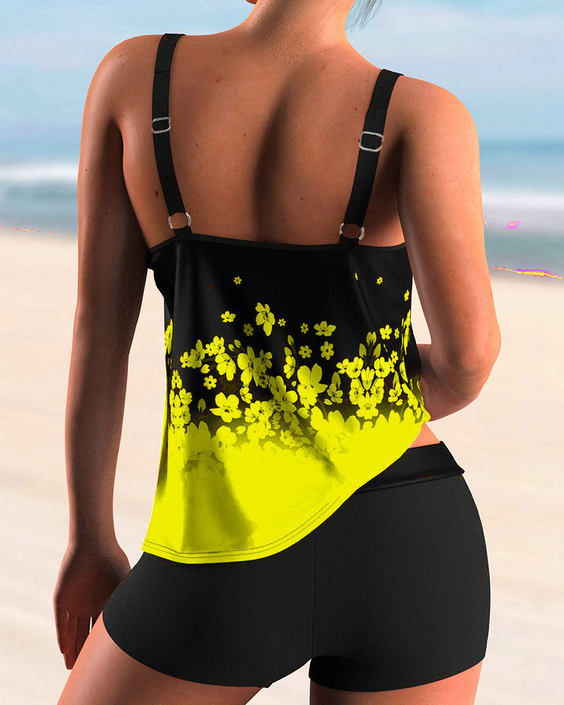 Heidi-Mode | Blumenmuster Tankini Set