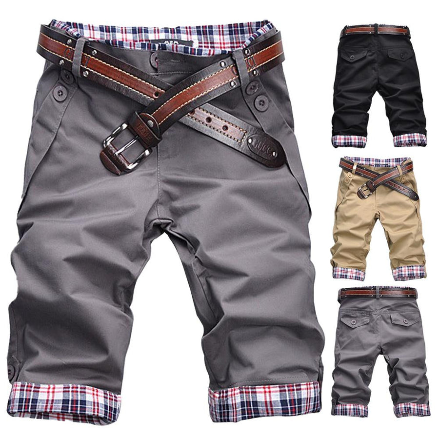 Heidi – Hochwertige Shorts mit Gürtel und Karomuster