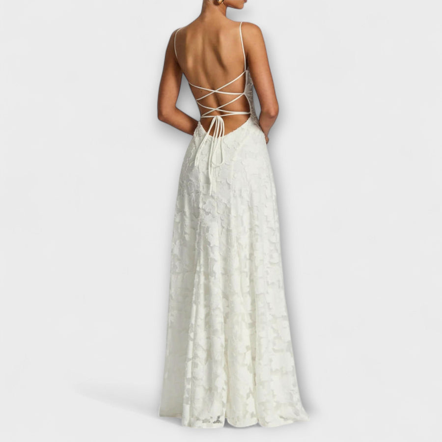 Emberly - Elegantes Jacquard-Maxikleid für besondere Anlässe