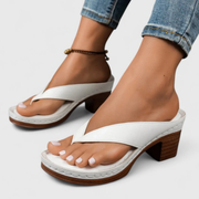 Birgit | Damen Chunky Heel Zehentrenner Sandalen