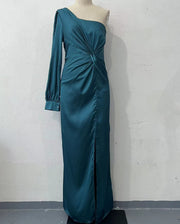 Helena - Elegantes One-Shoulder-Kleid mit Schlitz für Damen