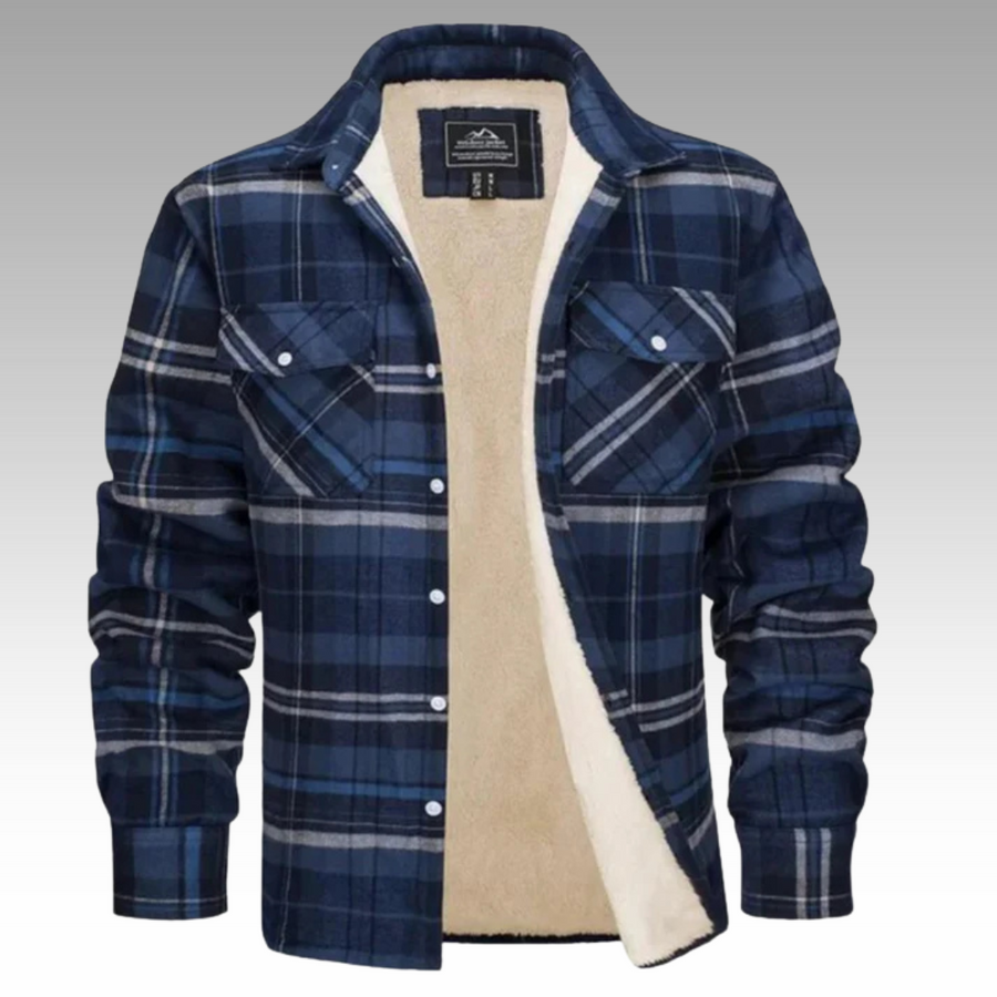 Truffel™ - Kariertes Truckerjacke mit Fleecefutter