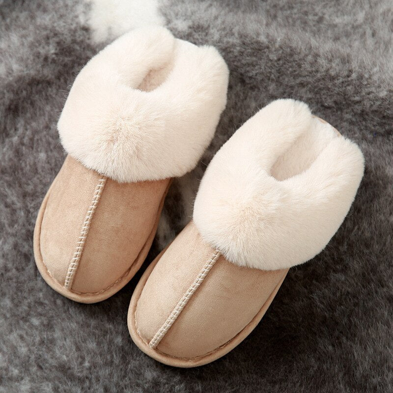 Luxuriöse Fleece Hausschuhe für Damen