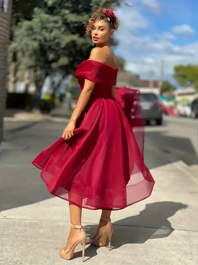 Stilvolles Trägerloses Abendkleid für festliche Anlässe im Herbst/Winter