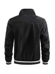 Stanton - Lässige Stehkragen Zip Up Jacke