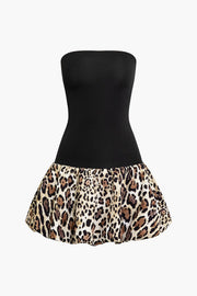 Sophia | Bandeau-Minikleid mit Leopardenmuster – Wild & Verführerisch