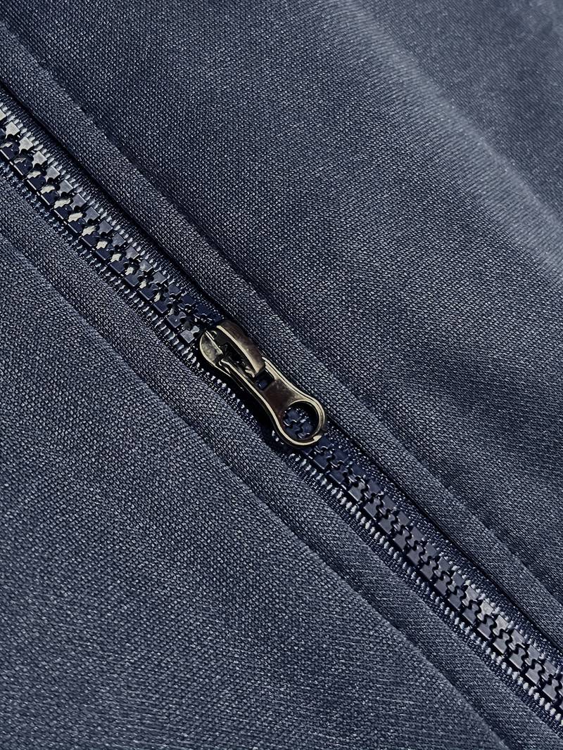 Oziel - Warme Fleece Jacke Mit Kapuze Und Reißverschluss
