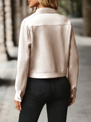 Slavica – Vintage Jacke Mit Langen Ärmeln Und Knöpfen Vorne