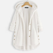 Kuschelige Damen Fleecejacke mit Kapuze – Lässige Winterjacke im Oversize-Look, Verschiedene Farben