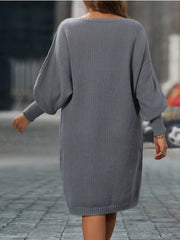 Enkeleida – Winter Kleid Mit Geometrischem Rauten Muster