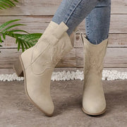 Damen Jeans-Cowboy-Stiefel | Blockabsatz