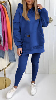 SAMIRA - SET AUS KAPUZENPULLOVER UND LEGGINGS