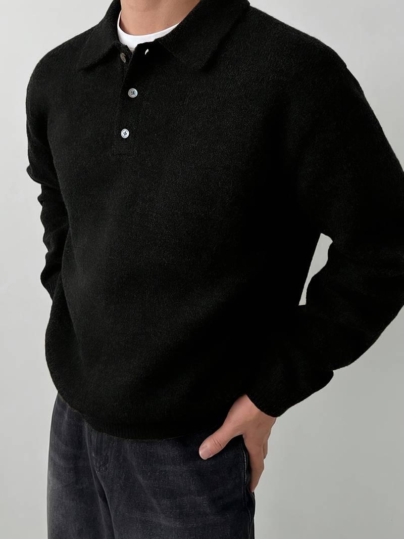 Eliran - Elegantes Langarm Rollkragen Strickoberteil
