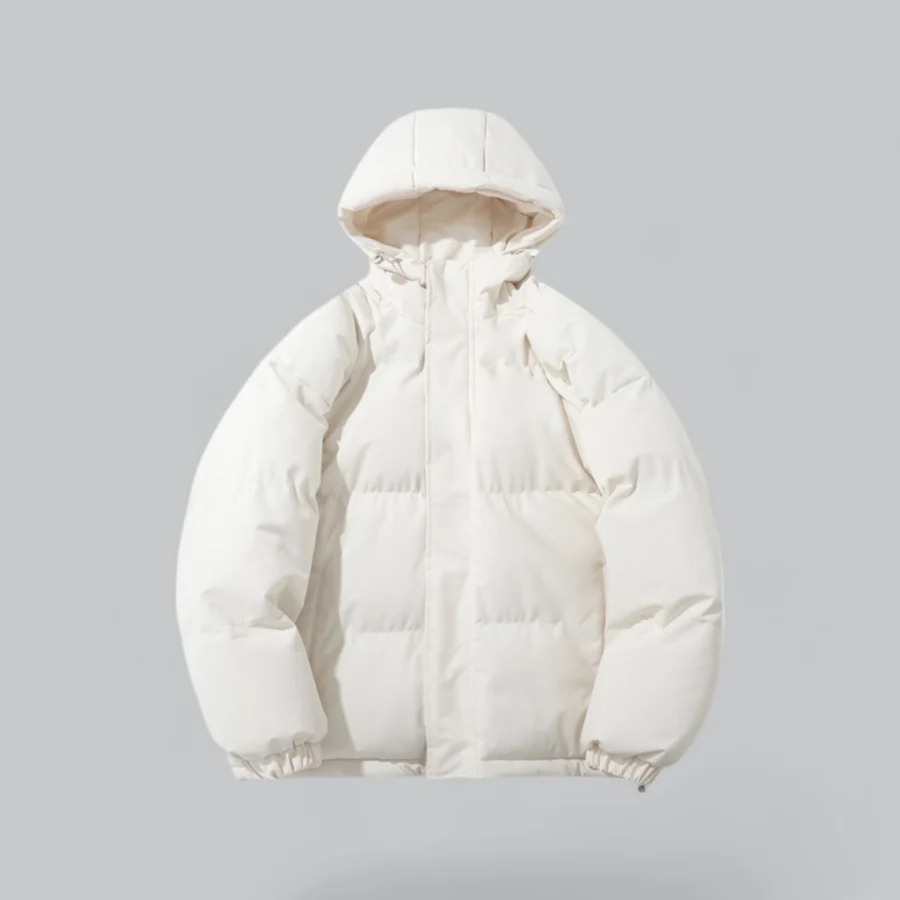 Unisex Winter Daunenjacke Mit Reißverschluss | Kapuze