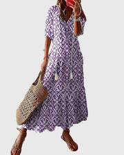 Theresa | Damen Boho Vintage Sommer Maxikleid – Boho Maxi Vintage Sommer 2026