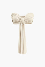 Lara | Elegantes Zweiteiler-Set mit Schleifen-Bandeau & Weitbein-Hose