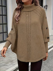 Lolana – Pullover Mit Hohem Kragen Und Gedrehtem Stil
