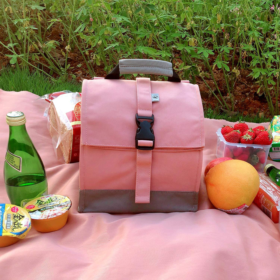 Avelena | Sunny Bird Isolierte Lunchbox Pink Lunch Tasche Kleine Kühlbox Für Frauen, Mädchen, Erwachsene Und Teenager (Pink)