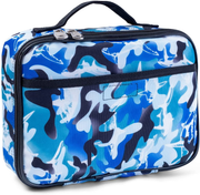 Avelena | Fenrici Shark Kinder Brotdose für Jungen, Mädchen - Isolierte Brottasche, weiche Trenner, geräumig, BPA-frei, lebensmittelsicher, 10,8in x 9,2in x 3,8in (Blauer Hai)