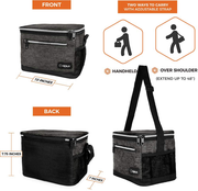 Avelena | Opux Isolierte Lunchbox Für Frauen Männer, Auslaufsichere Thermo Lebensmittel Tasche Für Die Arbeit, Wiederverwendbare Lebensmittel Kühltasche, Weiche Lunchbox Für Kinder Mit Schultergurt, Taschen, 14 Dosen, 8l, Florales Grau