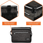 Avelena | Opux Isolierte Lunchbox Für Frauen Männer, Auslaufsichere Thermo Lebensmittel Tasche Für Die Arbeit, Wiederverwendbare Lebensmittel Kühltasche, Weiche Lunchbox Für Kinder Mit Schultergurt, Taschen, 14 Dosen, 8l, Florales Grau