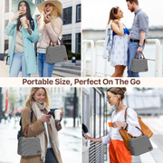 Avelena | Lunchbag, Bagseri Isolierte Lunchbags für Frauen und Männer, Mit Transparenter Handyhalter-Tasche, Wiederverwendbare Lunch-Kühlerbox Thermo-Organizer, Wasserdichte Ausstattung (Schwarz Weiß Streifen)