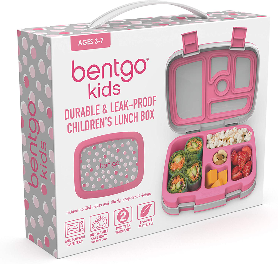 Avelena | Bentgo Kids Prints Auslaufsicher, 5-Fächer Bento-Stil Kinder-Mittagessenbox - Ideale Portionsgrößen für Kinder von 3 bis 7 Jahren - BPA-frei, Spülmaschinenfest, Lebensmittelecht, Materialien - 2021 Kollektion (U-Boot)