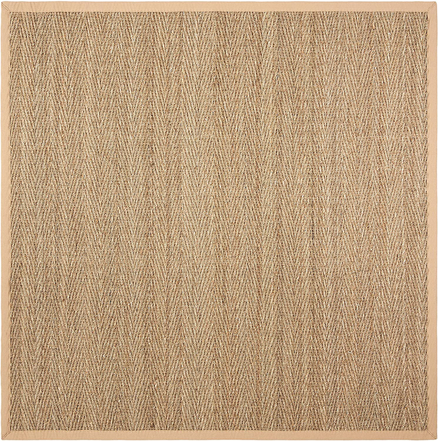 Avelena | Safavieh Natural Fiber Collection Nf115p Border Herringbone Seagrass Akzentteppich, 2'6" X 4', Grau