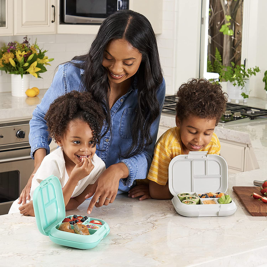 Avelena | Bentgo Kids Chill Lunch Box - Bento-Stil Mittellösung mit 4 Fächern und herausnehmbarem Kühlakku für Mahlzeiten und Snacks unterwegs - Auslaufsicher, spülmaschinenfest, BPA-frei (Lila)