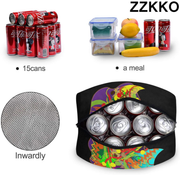 Avelena | Zzkko Polka Dot Schwarz und Weiß Lunch Bag Box Tote Organizer Lunch Container Isoliert Reißverschluss Meal Prep Kühler Handtasche Für Frauen Männer Zuhause Schule Büro Außenbereich Nutzung