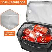 Avelena | Opux Isolierte Lunchbox Für Frauen Männer, Auslaufsichere Thermo Lebensmittel Tasche Für Die Arbeit, Wiederverwendbare Lebensmittel Kühltasche, Weiche Lunchbox Für Kinder Mit Schultergurt, Taschen, 14 Dosen, 8l, Florales Grau