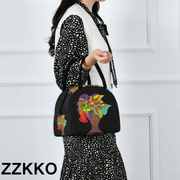 Avelena | Zzkko Polka Dot Schwarz und Weiß Lunch Bag Box Tote Organizer Lunch Container Isoliert Reißverschluss Meal Prep Kühler Handtasche Für Frauen Männer Zuhause Schule Büro Außenbereich Nutzung