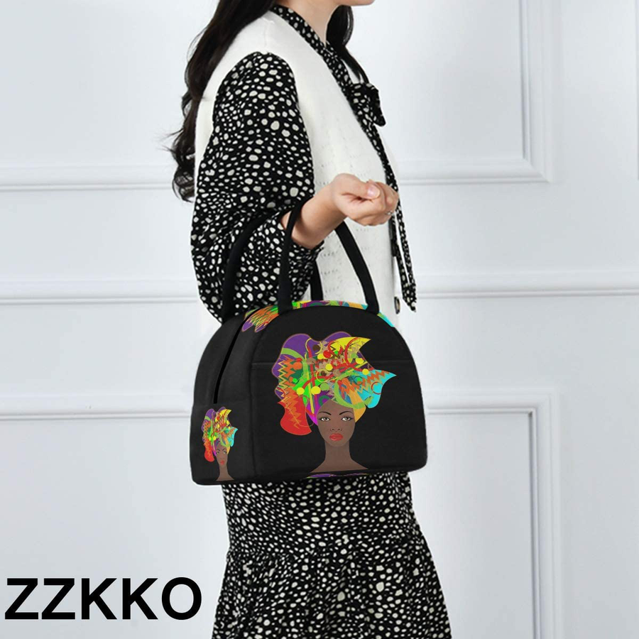 Avelena | Zzkko Polka Dot Schwarz und Weiß Lunch Bag Box Tote Organizer Lunch Container Isoliert Reißverschluss Meal Prep Kühler Handtasche Für Frauen Männer Zuhause Schule Büro Außenbereich Nutzung