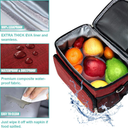 Avelena | Isolierte Lunchbox Für Frauen/Männer - Wiederverwendbare Lunchbox Für Büro Beruf Schule Picknick Strand - Auslaufsichere Kühltasche Gefrierbare Lunchbox Mit Verstellbarem Schultergurt Für Kinder/Erwachsene - Romantisch