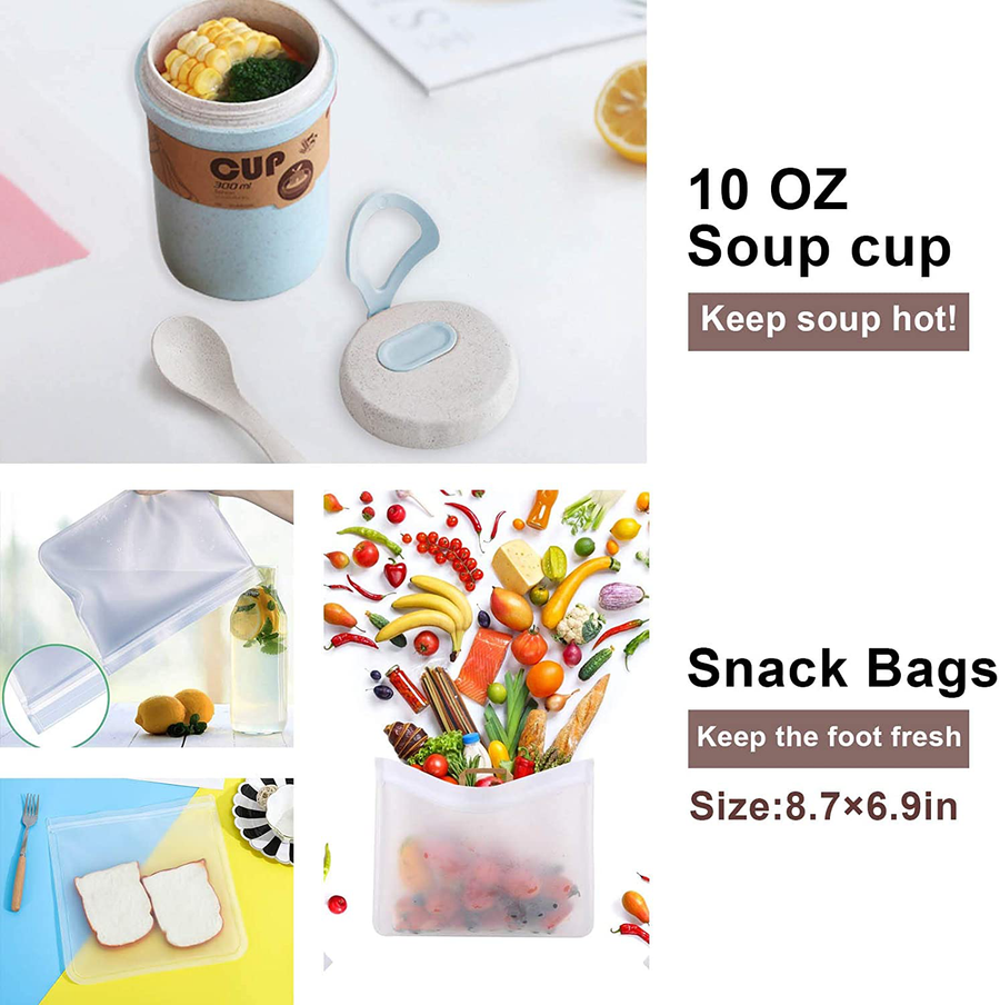 Avelena | Koccido Bento-Box-Lunchbox-Set, japanische Lunchbox 3-in-1-Fach, stapelbare Lunchbox, auslaufsichere Lunchbox, Bento-Lunchbox für Kinder und Erwachsene
